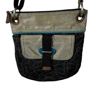 Fossil Key Quilted‎ Black adjustable crossbody bag
